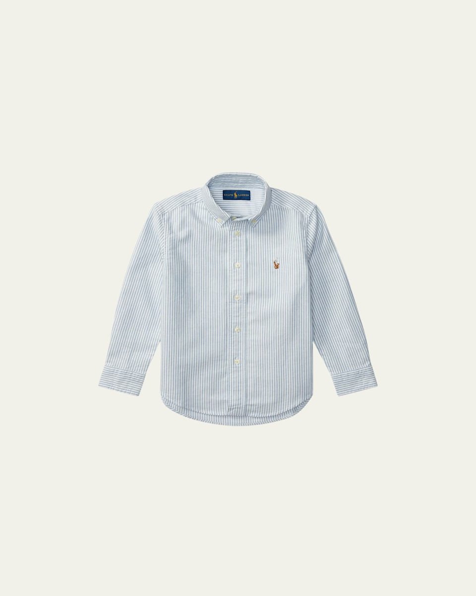 Boy's Cotton Oxford Stripe Sport Shirt, Size 2-